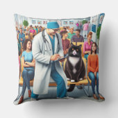 猫が病院に行く クッション (裏面)