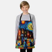 猫が目を凝らす エプロン (着用した状態)