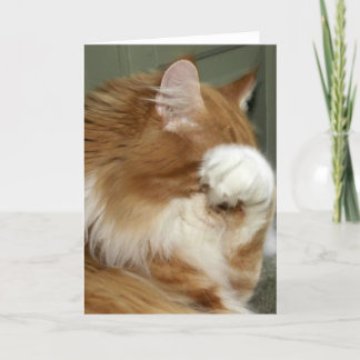 猫が目を覆う カード