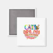 猫が私のお気に入りの仲間 マグネット (正面/裏面)