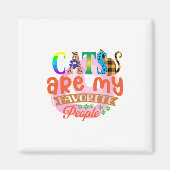 猫が私のお気に入りの仲間 マグネット (正面)