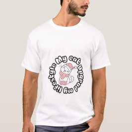 猫が私のライフスタイルをアップグレード – かわいい猫デザイン Tシャツ