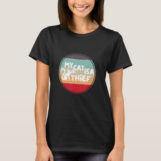 猫が私の猫泥棒をペット Tシャツ (正面)