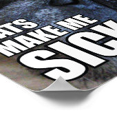 猫が私を病気にさせた…ひどく気分が悪い |アレルギーミーム ポスター (角)