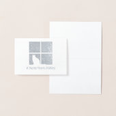 猫が窓モダンにユニーク折り畳んだ「メモ」 箔カード (ディスプレー)