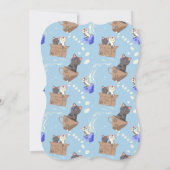 猫が箱に入りミルクが青く滴る カード (裏面)