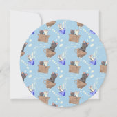 猫が箱に入りミルクが青く滴る シーズンカード (正面)