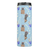 猫が箱に入りミルクが青く滴る タンブラー (裏面)