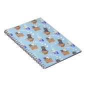 猫が箱に入りミルクが青く滴る ノートブック (右側)