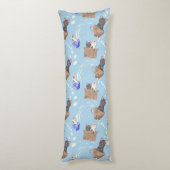 猫が箱に入りミルクが青く滴る ボディピロー (裏面 (縦))