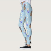 猫が箱に入りミルクが青く滴る レギンス (左)