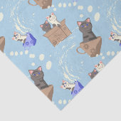 猫が箱に入りミルクが青く滴る 薄葉紙 (詳細)