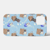 猫が箱に入りミルクが青く滴る Case-Mate iPhoneケース (裏面 (横))