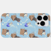 猫が箱に入りミルクが青く滴る Case-Mate iPhoneケース (裏面 (横))