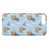 猫が箱に入りミルクが青く滴る Case-Mate iPhoneケース (裏面(横))