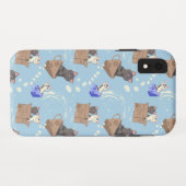 猫が箱に入りミルクが青く滴る Case-Mate iPhoneケース (裏面(横))