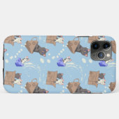 猫が箱に入りミルクが青く滴る Case-Mate iPhoneケース (裏面(横))