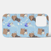 猫が箱に入りミルクが青く滴る Case-Mate iPhoneケース (裏面 (横))