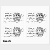 猫が糸を盗む – 猫おもしろいシール 長方形シール (シート)