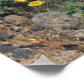 猫が花を咲かせる草地、ブルーノ・リジェフォス ポスター (角)