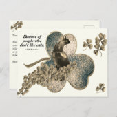 猫が苦手な人には用心 ポストカード (正面/裏面)