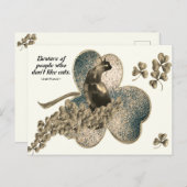 猫が苦手な人には用心 ポストカード (正面/裏面)