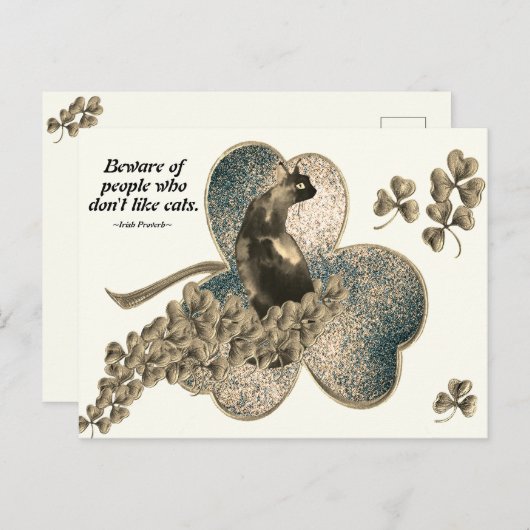 猫が苦手な人には用心 ポストカード (正面/裏面)