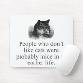 猫が苦手な人 マウスパッド (マウス)