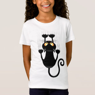 猫が落ちてくるおもしろい Tシャツ