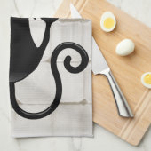 猫が落ちるおもしろい キッチンタオル (四つ折り)