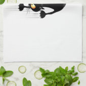 猫が落ちるおもしろい キッチンタオル (折り畳み)