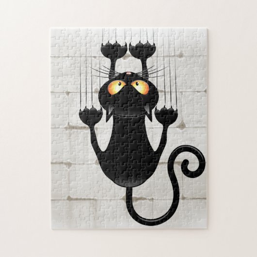 猫が落ちるおもしろい ジグソーパズル (縦)