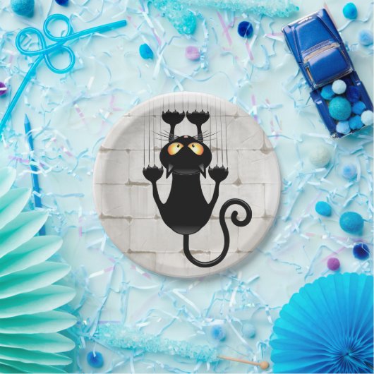 猫が落ちるおもしろい ペーパープレート (パーティー)