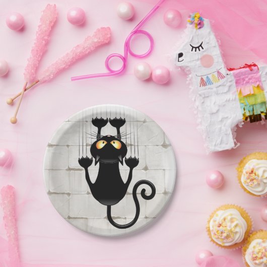 猫が落ちるおもしろい ペーパープレート (パーティー)