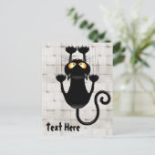 猫が落ちるおもしろい ポストカード (スタンド正面)