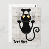 猫が落ちるおもしろい ポストカード (正面/裏面)