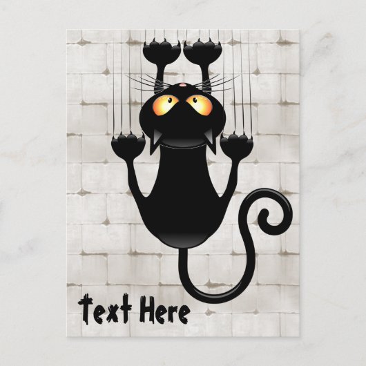 猫が落ちるおもしろい ポストカード (正面)