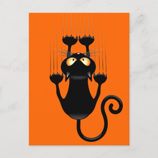 猫が落ちるおもしろい ポストカード (正面)