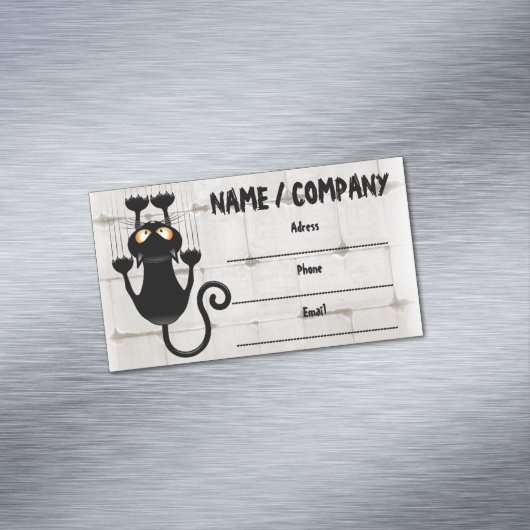 猫が落ちるおもしろい マグネット名刺 (インサイチュ)