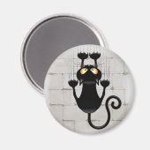 猫が落ちるおもしろい マグネット (正面/裏面)