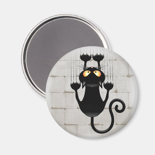 猫が落ちるおもしろい マグネット (正面/裏面)