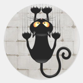 猫が落ちるおもしろい ラウンドシール