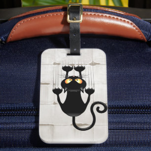 猫が落ちるおもしろい ラゲッジタグ