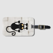 猫が落ちるおもしろい ラゲッジタグ (正面横)