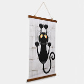 猫が落ちるおもしろい 吊り下げ型タペストリー (傾斜あり)