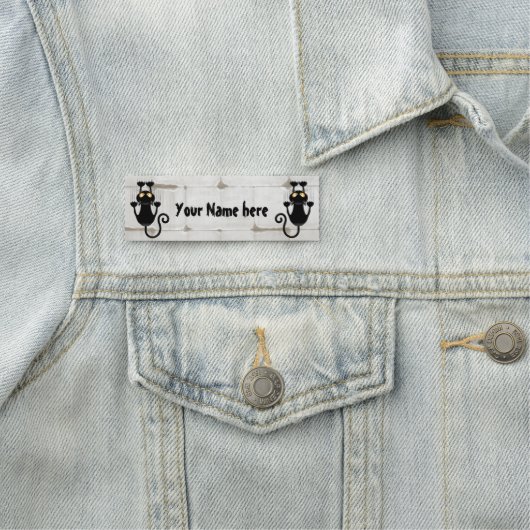 猫が落ちるおもしろい 名札 (インサイチュ)