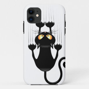 猫が落ちるおもしろい iPhone 11 ケース