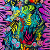 猫が虹色の毛布を持っている カード