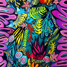 猫が虹色の毛布を持っている カード