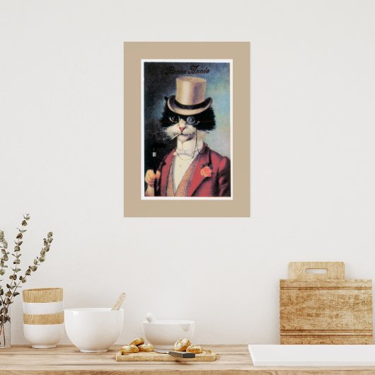 猫が街を案内 ポスター (キッチン)